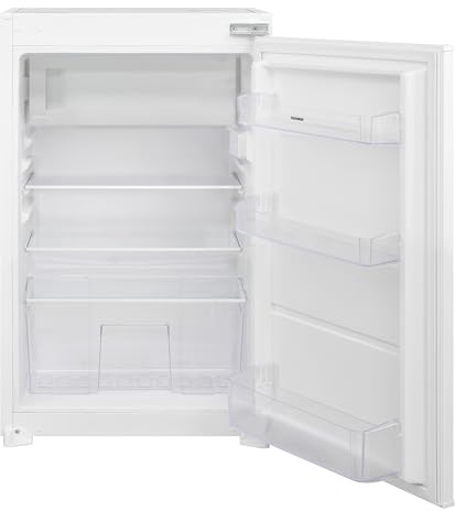 TELEFUNKEN EKGS120E2 Einbaukühlschrank mit 4-Sterne-Gefrierfach 88cm Nische | Schlepptür-Technik, 112 Liter Nutzinhalt, Temperaturregelung, Weiß