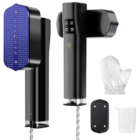 Steamer Dampfglätter 1200W, 2-in-1 Reisebügeleisen Mini mit 15S Schnellaufhezung, 700 g Leicht Tragbarer Dampfglätter für Kleidung, Ideal für Reise, Büro und Haushalt