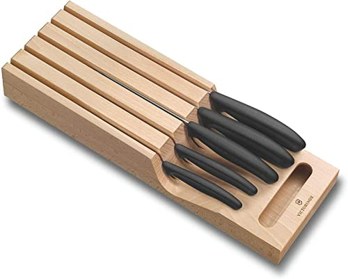 Victorinox Storage + Cutting Boards, Profi Schubladen-Messerhalter, 5-teilig, , Robuster Kunststoffgriff, mandel-beige