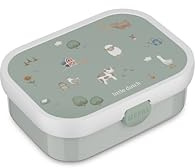 Mepal - Brotdose Kinder Campus Little Dutch - Bento Box Kinder - Brotdose Kinder mit Fächern & Gabel - Meal Prep Box mit Clip-Verschluss - BPA-frei & Spülmaschinenfest - 750 ml - Little Farm