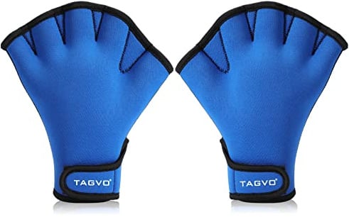 TAGVO Aquatic Handschuhe für den Oberkörperwiderstand, Schwimmhandschuhe mit Trageschlaufe, gut nähen, kein Ausbleichen, Größen für Männer Frauen Erwachsene Kinder