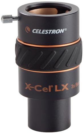Celestron 93428 1,25'' X-Cel LX 3x Barlowlinse – Schwarz