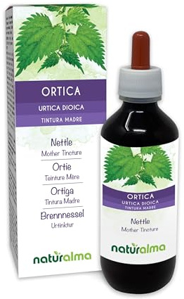 Brennnessel (Urtica dioica) Blätter und Wurzeln Alkoholfreier Urtinktur Naturalma - Flüssig-Extrakt Tropfen 200 ml - Nahrungsergänzungsmittel - Veganer