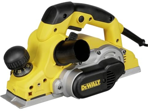 DeWalt Elektrohobel/ Hobel (1,050 Watt, Hobelbreite 82 mm, max. Hobeltiefe 4 mm, Hobelstärke in 1/10 mm-Schritten schnell und präzise einstellbar, für harte Holzarten geeignet, inkl. Zubehör) D26500