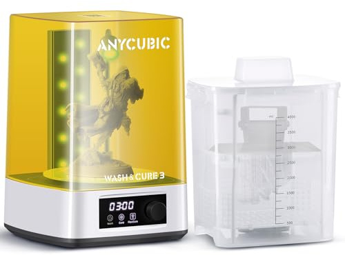 ANYCUBIC Wash & Cure 3 für Resin 3D Drucker, Wasch Größe 165 * 100 * 180mm | 2 in 1 Wascheimer und UV Durchhärtegerät für Photon Mono 2/Mono 4/Mono 4 Ultra/Mars 4/4 Ultra/Mars 5/5 Ultra