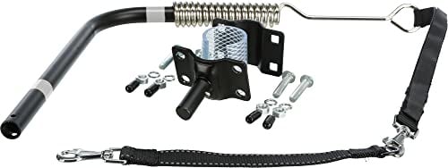 TRIXIE Hunde Biker-Set – Fahrradleine zur Befestigung an der Sattelstange – Spiralfeder, Sicherheitsschnellverschluss & Reflektoren – für kleine & mittelgroße Hunde – Größe S–M