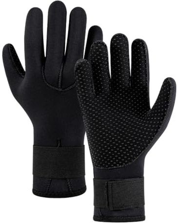 Pdodo Neopren-Tauchhandschuhe - 3 mm / 5 mm Thermisch Warm, Rutschfest für Männer und Frauen, Verschleißfest zum Schwimmen, Surfen, Angeln