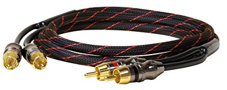 Dynavox Perfect Sound Stereo-Cinchkabel, vergoldete Kontakte, geeignet für Audio-Geräte mit Cinch-Anschlüssen wie Verstärker, CD-Player, AV-Receiver, Farbe Schwarz/Rot, Länge 1,5m