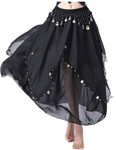 Bauchtanz Kostüm Damen, Karneval Wahrsagerin Kostüm Orientalisches Bauchtänzerin Skirt Belly Dance Costume Bollywood Tanzrock Asymmetrischer Tanz Outfit Orient Röcke Indisches Bauchtanz Rock