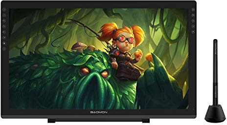 GAOMON PD2200 Pen Display, 22 Zoll 92% NTSC | 22 Zoll Full HD Display, Standfuß, batterieloser Stift mit Neigung, kompatibel mit Win/Mac, für Studio