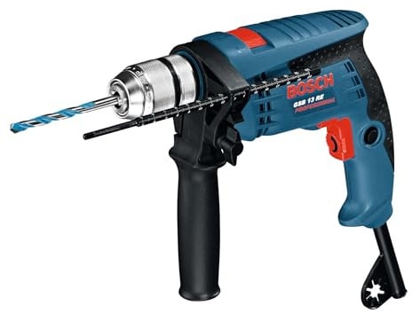 Bosch Professional Schlagbohrmaschine GSB 13 RE (Leistung 600 Watt, inkl. Tiefenanschlag 210mm, Schnellspannbohrfutter 13mm)
