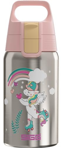Sigg - Edelstahl Trinkflasche Kinder - Shield One Uni Skate - Für Kohlensäurehaltige Getränke Geeignet - Auslaufsicher - Federleicht - BPA-frei - Grau - 0,5L