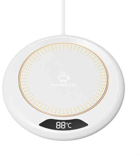 SPORTARC Elektrischer Kaffeewärmer, USB-Anschluss, hält Ihr Getränk überall warm, energieeffizient - Tassenwärmer, Teewärmer, Elektrischer Getränkewärmer, Getränkewärmer für Kakao, Milch(weiß)