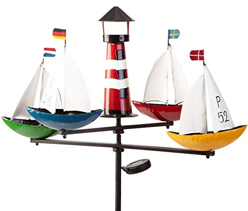 XL Windspiel Schiffskarussell Regatta mit Solar groß dekorativ