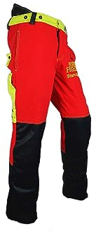 FOREST FIGHTER Start-Up AIR Schnittschutzhose - rot - Bundhose - Forsthose - Forstkleidung (L, Normal)