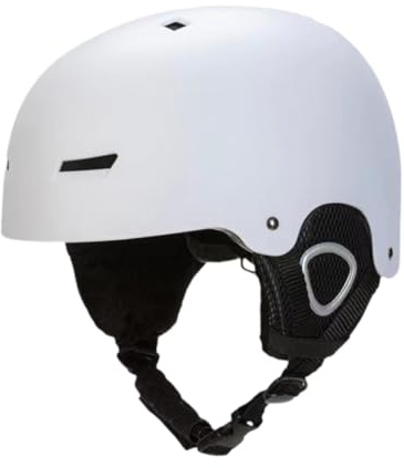 Folpus Skihelm Sporthelm Bequemer atmungsaktiver Snowboardhelm Snowboardhelm für Skateboarding Biking Snowboard Teens, White M