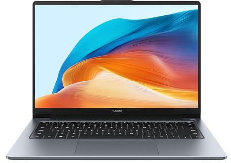 HUAWEI MateBook D 14 Laptop, i5-12450H, 12th Gen Intel Core i5 Prozessor, FullView Eye Comfort Display, 16 GB RAM, 512 GB SSD, 14 Zoll Laptop, Windows 11 Home, Deutsche Version, Space Gray
