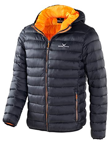 Black Crevice Herren Steppjacke I leichte Steppjacke in verschiedenen Farben & Größen I wind- & wasserabweisend Herren-Jacke I Steppjacke mit Kunstfaserfüllung I Steppjacke mit Kapuze