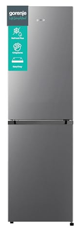 Gorenje NRK418ECS4 Kühl-Gefrier-Kombination/ 55cm Breite/ 256 Liter(171L+85L)/ NoFrost/CrispZone/Multiflow 360°/ Eco-Modus/BxHxT: 55 × 182,4 × 55,7 cm/Silber [Energieklasse D]