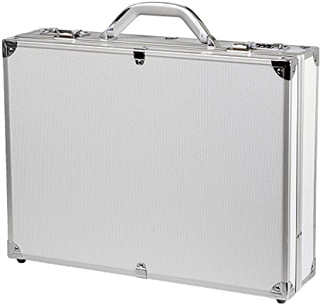 Alumaxx Attachékoffer OCTAN, Aktenkoffer aus Aluminium, Geschäftskoffer Silber, Alu Business Koffer