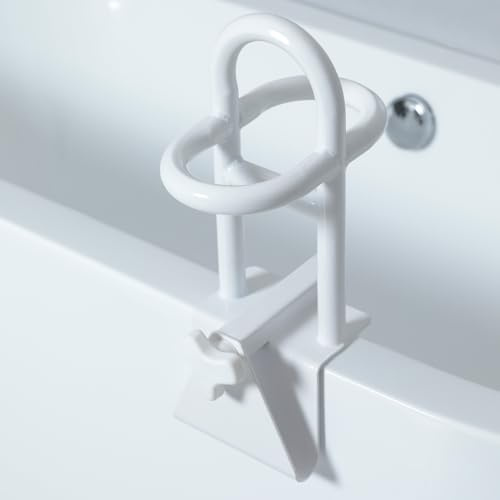 Anccomp Safety Dreifach-Griff Einstellbar Einstiegshilfe Badewanne Verstellbar, Vor dem Kauf Badewannenwandstärke > 7,5 cm prüfen, Badewannengriff Senioren, Badewannengriff Ohne Bohren, Haltegriff
