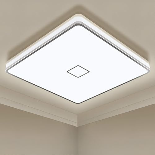 Airand Badlampe 24W LED Deckenleuchte Bad LED Deckenlampe IP44 Wasserdicht Badezimmer Lampe Ø32.5CM Deckenlampe Für Wohnzimmer Schlafzimmer Kinderzimmer 2050LM Deckenleuchte Küche 4000K Neutralweiß