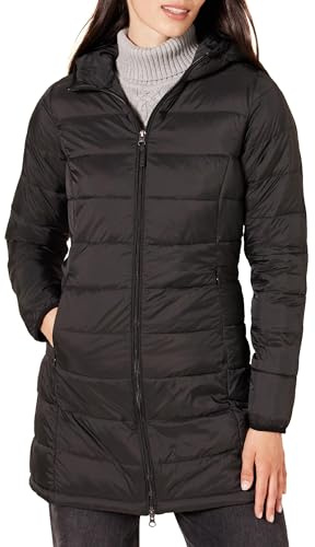 Amazon Essentials Women's Lightweight Water-Resistant Packable Puffer Coat Outerwear, -black, X-Large