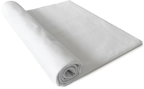 ZADAWERK Volumetrisches Vlies 150g/m² 1m x 2m weiß Vliesstoff Nähen Babydecke Patchwork
