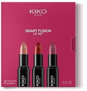 KIKO Milano Smart Fusion Lip Set - Farbton 02 | Lippen-Set | 3 Farbtöne | Cremig-Pflegend | Glänzendes Finish