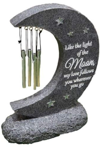 Gedenk-Windspiel, Mond, Liebe, Gedenk-Design, Gedenktage, Grabschmuck, Geschenk, TY138