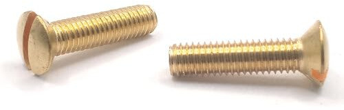 Linsensenkschraube mit Schlitz - DIN 964 / ISO 2010 - Messing gelb (M5 x 30, 10 Stück)