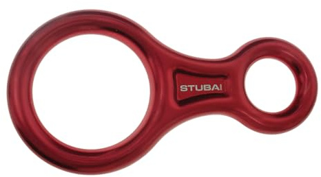 STUBAI Standard Abseilachter Eloxiert 988125 | Abseil- und Sicherungsgerät aus Aluminium eloxiert, geprüft bis 30 kN Bruchlast | Klassisches Achtergerät für Sportkletterer, Alpinisten, Ausbildung &