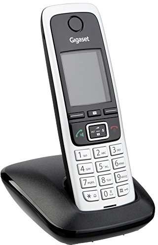 Gigaset C430 - Schnurloses DECT-Telefon mit Freisprechfunktion - Mobilteil mit TFT-Farbdisplay und 2,5mm Headset Anschluss, schwarz-silber