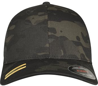 Flexfit Unisex Baseball Cap, Multicam Schwarz, S-M