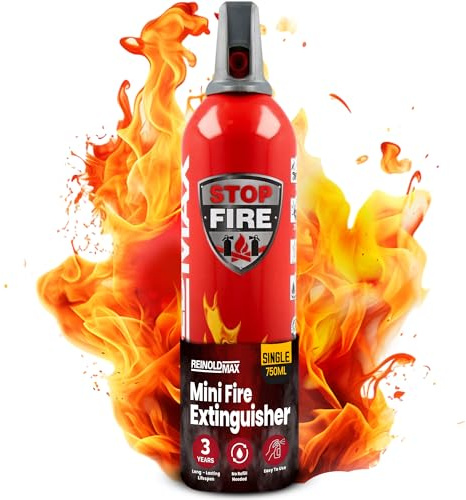 Feuerlöschspray - STOPFIRE - 1 x 750ml - Autofeuerlöscher - REINOLDMAX (1) auch für Fettbrände - - Fluorine/PFAS freier Löschschaum