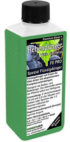 Spezial Rebendünger FE Pro mit Eisen - Vitis Weinreben NPK Dünger für Pflanzen in Beet und Kübel - Weinstock Weintrauben Weinpflanzen düngen
