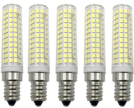 TPMAFF LED-Birnen, G9/E14/E12/E11/BA15D-Sockel, 12 W (entspricht 120 W) 800 LM Maisbirne, kein Stroboskop, 110 V/220 V AC, dimmbar, 3000 K und 6000 K (5er-Pack)