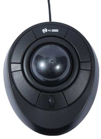 M MC Saite Wired Trackball Maus mit Scroll Wheel - Grauer Ball