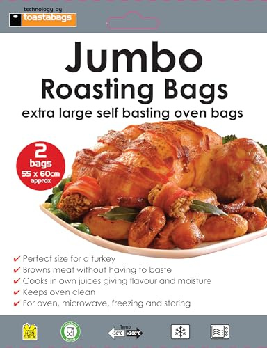Toastabags Bratbeutel, 55 x 60 cm Jumbo (2 Stück)