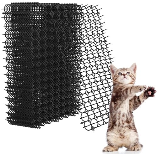 Kyrieval 40 x 20 cm Dornengitter Gegen Katzen, Katzengitter, Katzenabwehrmatte, Katzenabwehr Garten, Anti-Katzen-Katzenschreck für Garten (16 Stück)