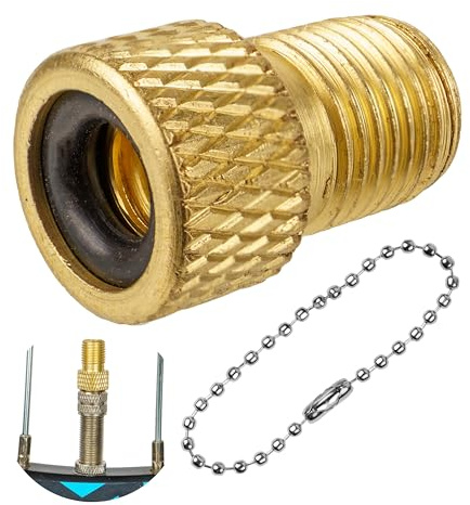 Fahrrad Ventil Adapter, 1 Stück, für Blitz- und Prestaventil auf Autoventil, DV und SV auf AV, Luftpumpenadapter für Standpumpe, Handpumpe, Schlauchventil, Dunlopventil Einsatz, Schraderventil Aufsatz