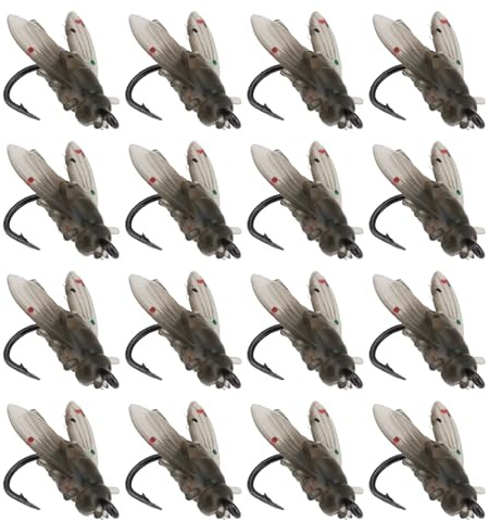 Create idea 50 Stück Bionische Fliegenfischköder Weiche Fliegenköder Fliegenhaken Weiche Köder Farbe Kleine Fliegenhaken Fliegenfischköder für 3–5 Liang Weißfisch Schwarz 10 Mm