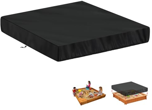 LAMUNI Sandkasten Abdeckung, Sandkastenabdeckung, Sandkasten Schutzplane, 420D Oxford Abdeckung für Sandkasten, Schutzhülle für Sandbox, wasserdichte Abdeckplane für Sandkasten Plane, 180x180x20cm