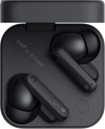 CMF by Nothing Buds Pro 2 – Kabellose Ohrhörer mit HiFi-Sound, 50 dB Intelligente aktive Geräuschunterdrückung, 6 HD-Mikrofone und Spatial-Audio-Effekt, 2025 - Dunkelgrau