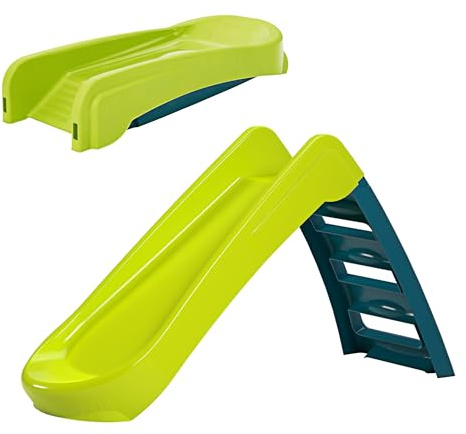 Palplay Flexi 2 Kinderrutsche | Klappbar | Indoor & Outdoor | Kunststoff | Ab 18 Monaten | Max. 30 kg | Platzsparend zusammenklappbar | Farbenfrohes Design