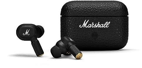 Marshall Motif II ANC – True Wireless Active Noise Cancelling Bluetooth-Kopfhörer, Ohrhörer, 30 Stunden Spielzeit – Schwarz