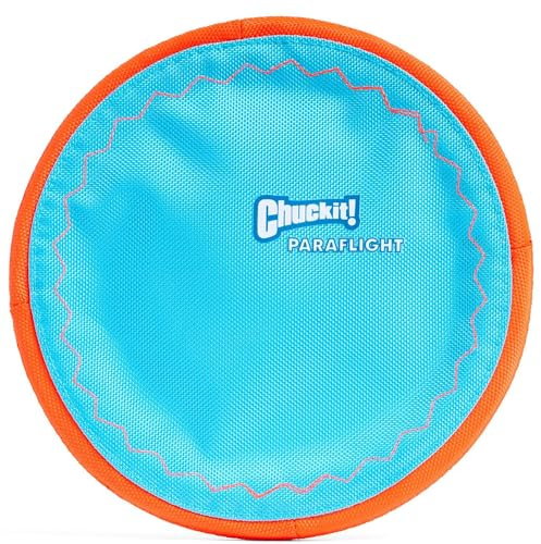 Chuckit! – Paraflight – Jagdfrisbee für Hunde – Robustes und vielseitiges Frisbee – Flexible und leichte Konstruktion – schwimmt auf der Wasseroberfläche – Einheitsgröße – Durchmesser von 24,5 cm