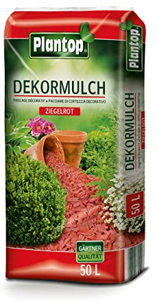Rindenmulch Dekor Mulch 50L ziegelrot Garten Deko-Mulch rot 50 Liter Dekormulch