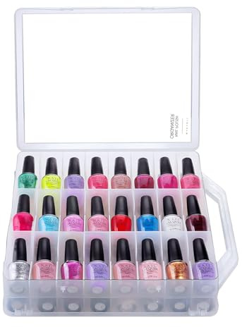 Makartt Universal Nagellackhalter für 48 Flaschen Adjustable Storage Case | 48 Flaschen, verstellbares Design, platzsparende Aufbewahrung, ideal für Salons & DIY, perfekt für Anfänger