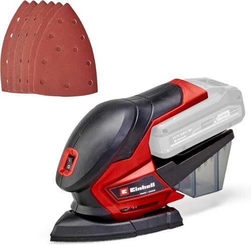 Einhell Akku-Multischleifer TE-OS 18/150 Li-Solo Power X-Change (18 V, Li-Ion, 24 000 min-1, 1.6 mm Schwingkreis, Staubfangbox, Staubabsaugadapter, ohne Akku und Ladegerät)